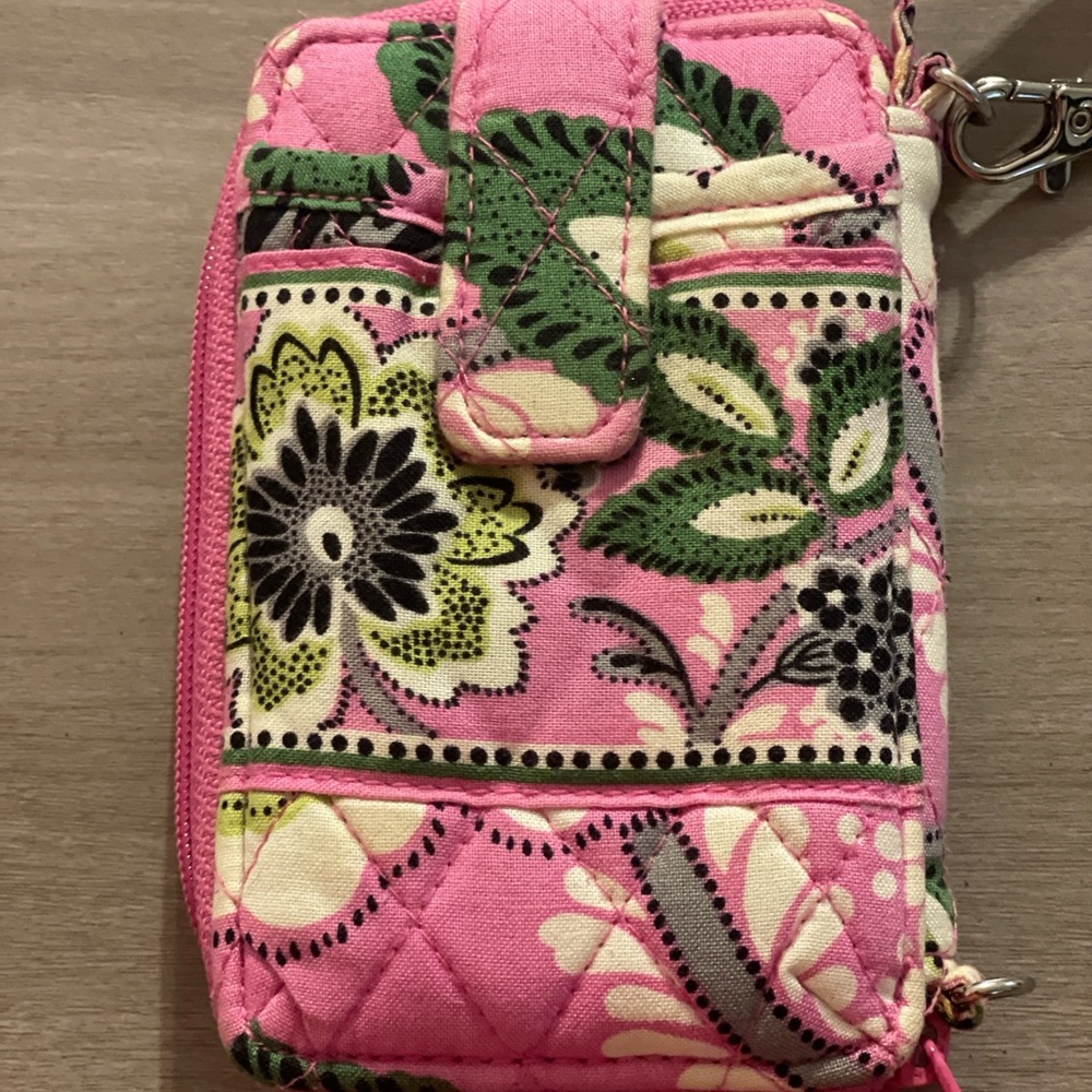 Vera Bradley Pink and Green Patterned Wristlet - Picture 5 of 8